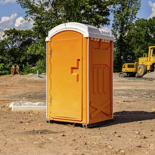 how often are the porta potties cleaned and serviced during a rental period in Raton